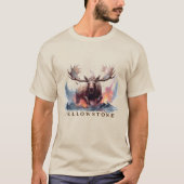 Yellowstone Elch T - Shirt (Vorderseite)