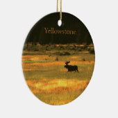 Yellowstone-Elch-Weihnachtsverzierung Keramikornament (Rechts)