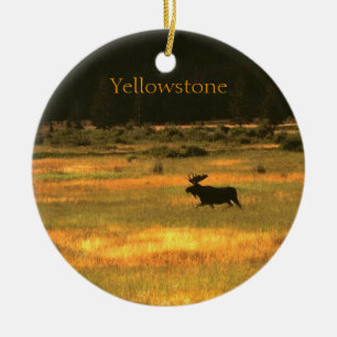 Yellowstone-Elch-Weihnachtsverzierung Keramikornament
