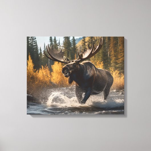 Yellowstone Elche Leinwand Art (Vorderseite)