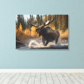 Yellowstone Elche Leinwand Art (Insitu (Holzboden))