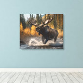Yellowstone Elche Leinwand Art (Insitu (Holzboden))