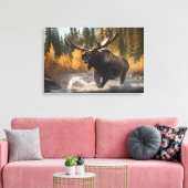 Yellowstone Elche Leinwand Art (Insitu (Wohnzimmer))