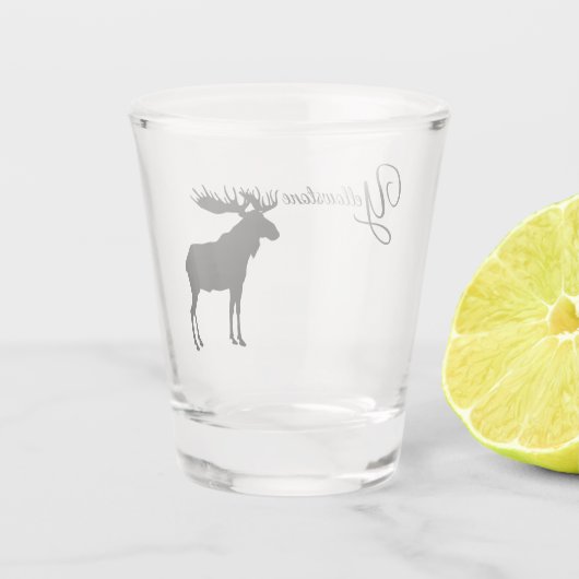 Yellowstone-Elche Schnapsglas (Rückseite)