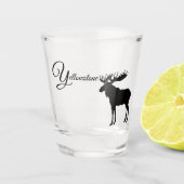 Yellowstone-Elche Schnapsglas (Vorderseite)