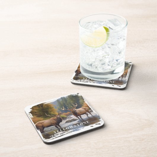 Yellowstone Elk Beverage Coaster Getränkeuntersetzer (Rechte Seite)