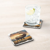 Yellowstone Elk Beverage Coaster Getränkeuntersetzer (Rechte Seite)