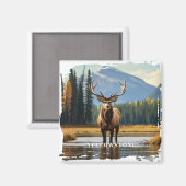 Yellowstone Elk Magnet (Vorderseite/Rückseite)