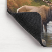 Yellowstone Elk Mouse Pad Mousepad (Ecke)