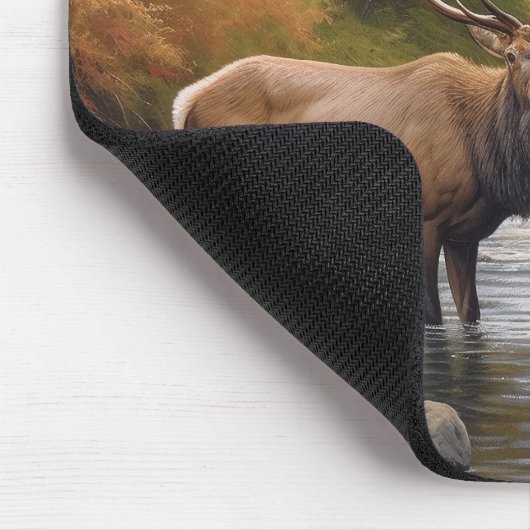 Yellowstone Elk Mouse Pad Mousepad (Ecke)