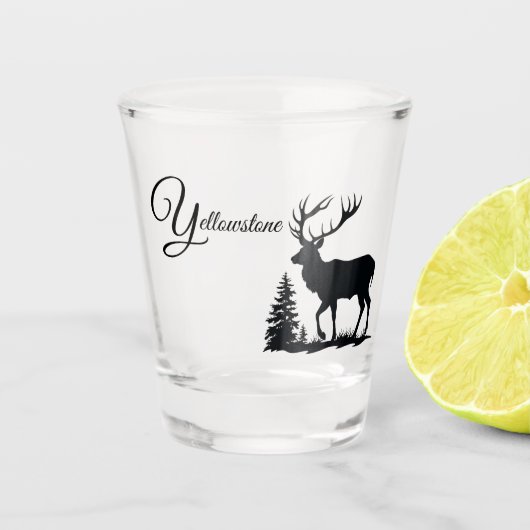 Yellowstone Elk Schnapsglas (Vorderseite)