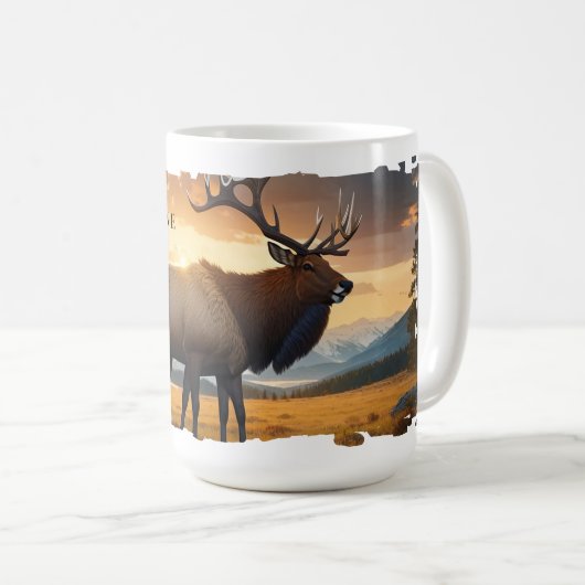 Yellowstone Elk-Tasse Kaffeetasse (VorderseiteRechts)