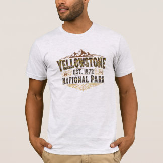 Yellowstone Est. 1872 Heritage-Typografie Berg T-Shirt