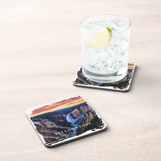 Yellowstone-Fälle Getränkeuntersetzer (Rechte Seite)