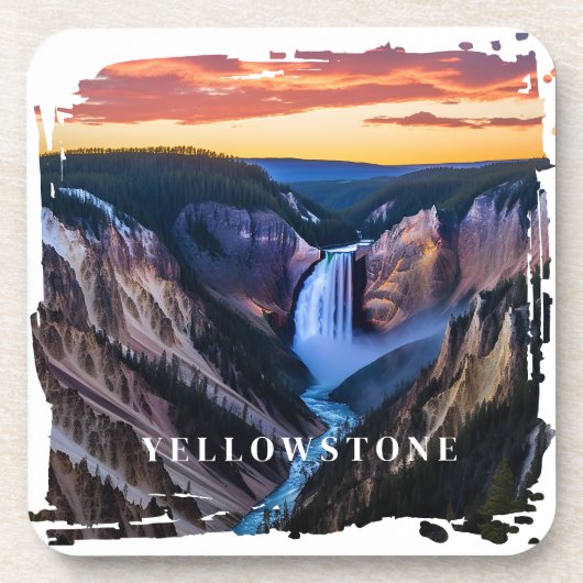 Yellowstone-Fälle Getränkeuntersetzer (Vorderseite)