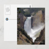 Yellowstone-Fälle nach der Karte (Vorne/Hinten)