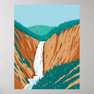 Yellowstone-Fälle Poster