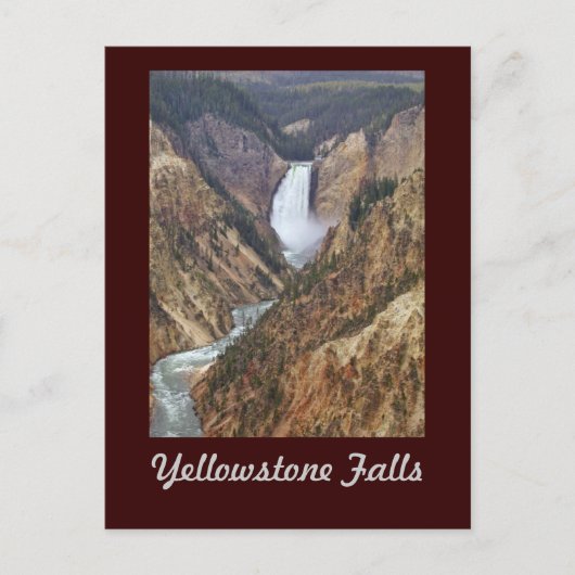 Yellowstone-Fälle Postkarte (Vorderseite)