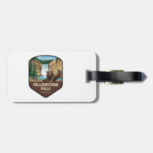 Yellowstone Falls Bär Selfie Schild Gepäckanhänger