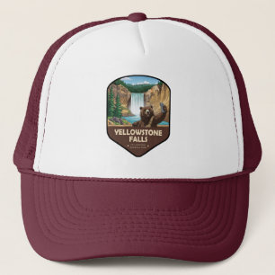 Yellowstone Falls Bär Selfie Schild Truckerkappe
