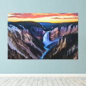 Yellowstone Falls Leinwand Art (Insitu (Holzboden))