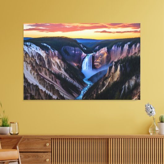 Yellowstone Falls Leinwand Art (Insitu (Wohnzimmer))