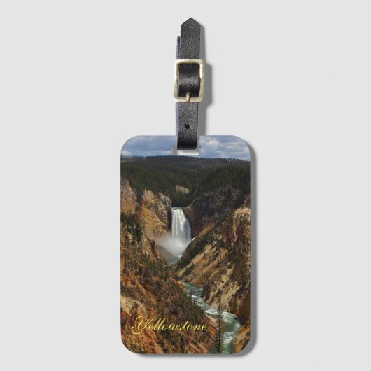 Yellowstone Falls Luggage Tag Gepäckanhänger (Vorderseite Vertikal)