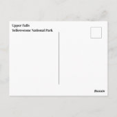 Yellowstone Falls Postcard Postkarte (Rückseite)