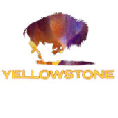 Yellowstone farbenfrohe Bison T-Shirt