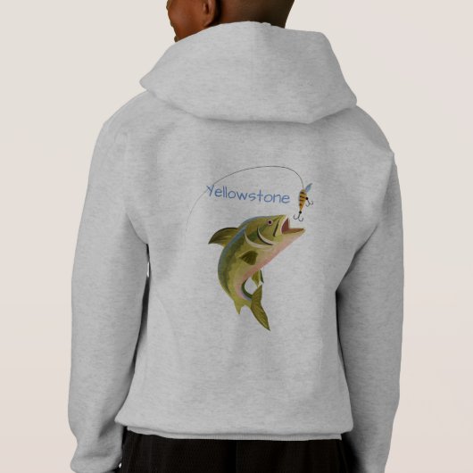 Yellowstone-Fischerei bei Kindern Hoodie (Rückseite)