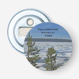 Yellowstone Frozen Lake Nature Foto Nationalpark Flaschenöffner