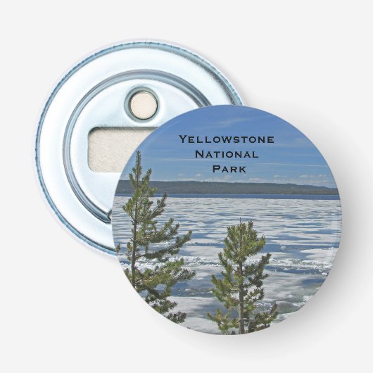 Yellowstone Frozen Lake Nature Foto Nationalpark Flaschenöffner (Vorderseite)