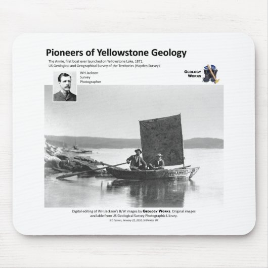 Yellowstone-Geologie geht mit Ia - erstem Boot Mousepad (Vorne)