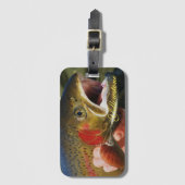 Yellowstone Gepäckmarke Fischen Gepäckanhänger (Vorderseite Vertikal)