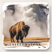 Yellowstone Geyser Bison Beverage Coaster Getränkeuntersetzer (Vorderseite)