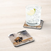 Yellowstone Geyser Bison Beverage Coaster Getränkeuntersetzer (Rechte Seite)