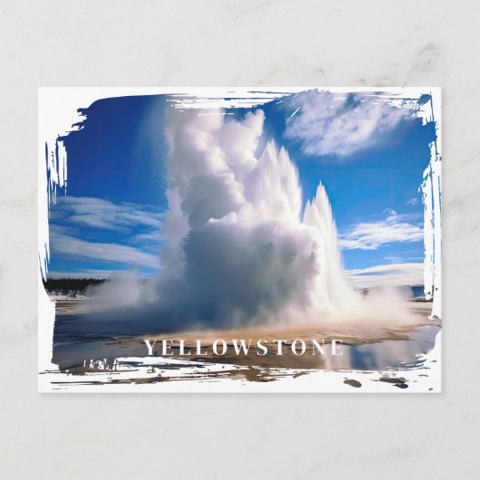 Yellowstone Geyser Postkarte (Vorderseite)
