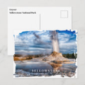 Yellowstone Geyser Postkarte (Vorne/Hinten)