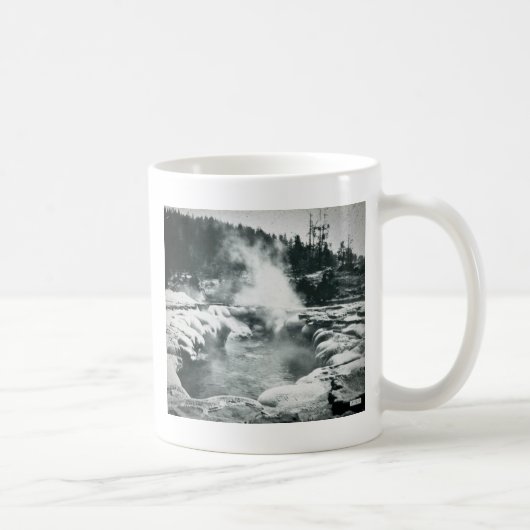 Yellowstone-Geysir-Vintager Objektträger Kaffeetasse (Rechts)