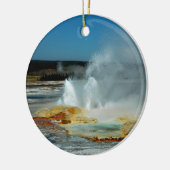 Yellowstone-Geysire Keramik Ornament (Links)