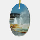 Yellowstone-Geysire Keramikornament (Links)