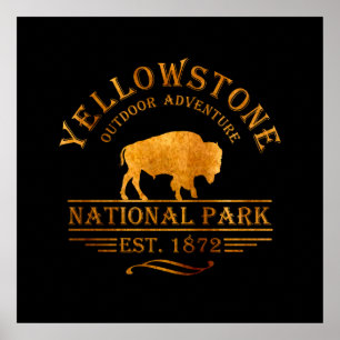 Yellowstone goldgelbe Farbe Poster
