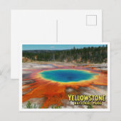 Yellowstone Grand Prismatic Foto Postkarte (Vorne/Hinten)