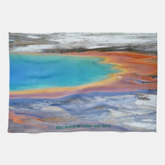 Yellowstone Grand Prismatic Hot Spring - Anpassen Geschirrtuch (Horizontal)