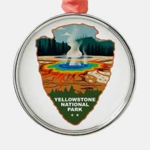 Yellowstone Grand Prismatic Spring Pfeilspitze Ornament Aus Metall