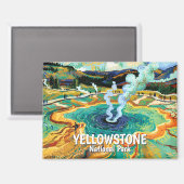 Yellowstone Grand Prismatic Spring Van Gogh Custom Magnet (Vorderseite/Rückseite)