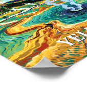 Yellowstone Grand Prismatic Spring Van Gogh Maßges Poster (Ecke)