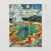 Yellowstone Grand Prismatic Van Gogh Benutzerdefin Postkarte (Vorderseite)