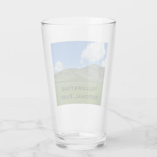 Yellowstone Green Landcape Foto Nationalpark Glas (Rückseite)