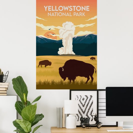 Yellowstone I Poster (Heimbüro)